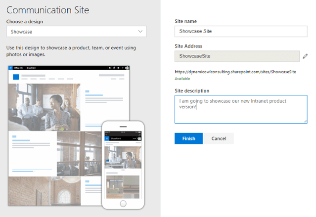 SharePoint Communications Site